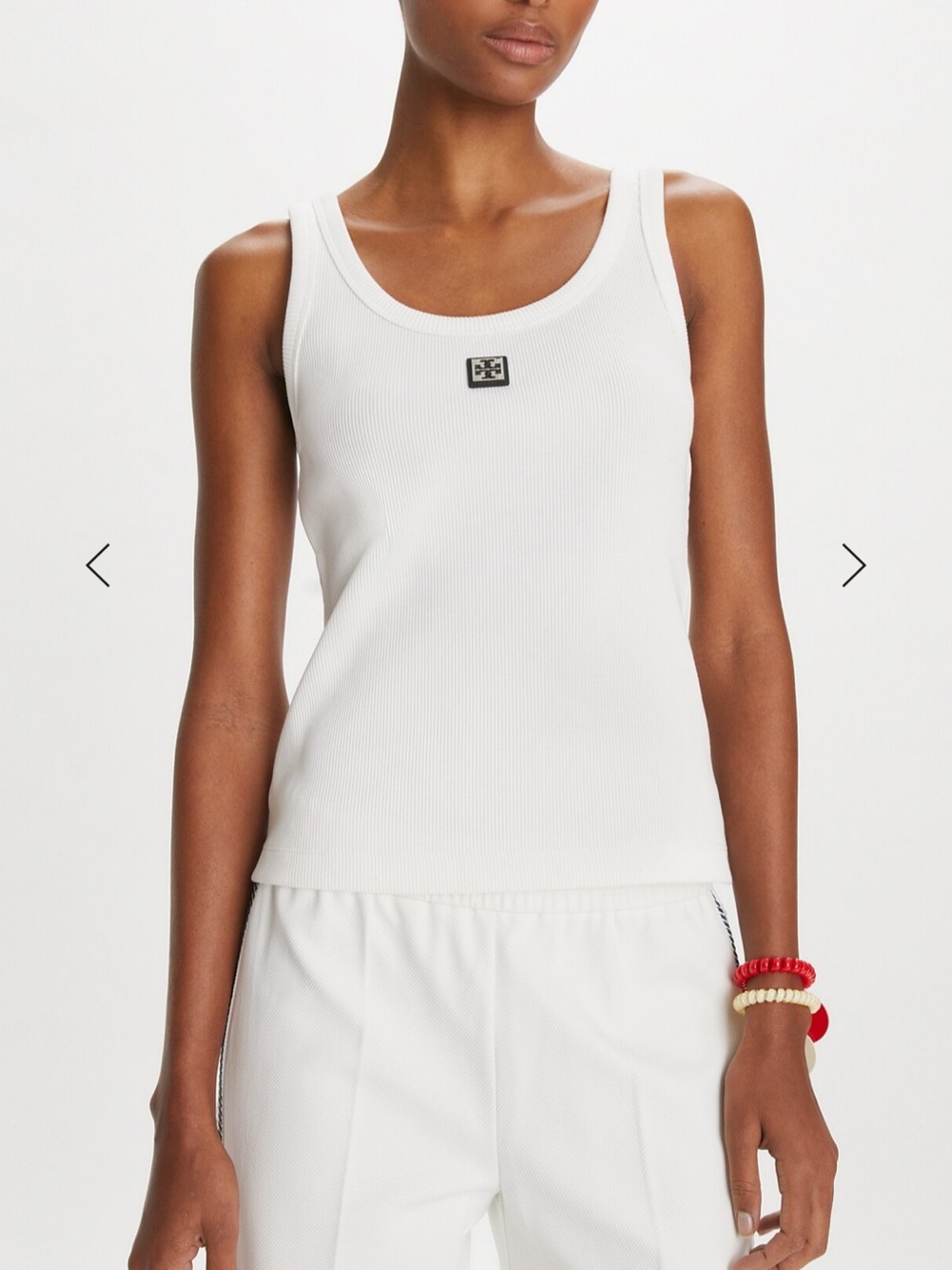 Tory Butch Cotton Logo Tank Top